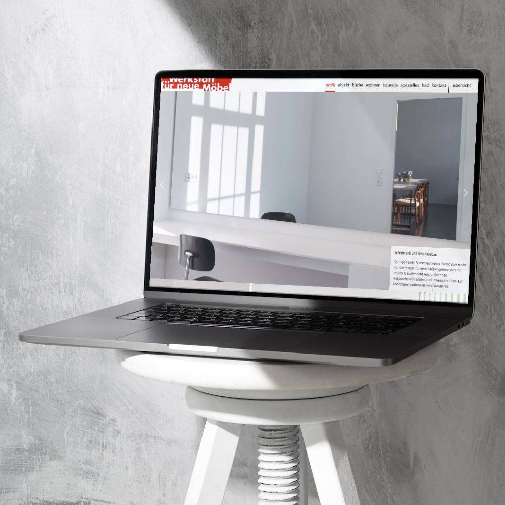 Joomla! Website: Werkstatt für neue Möbel